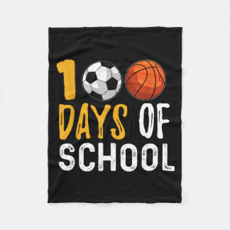 100 dagen voetbal op school fleece deken
