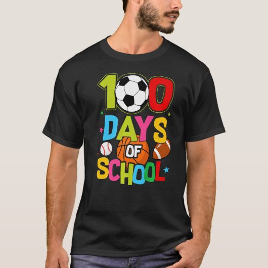 100 dagen voetbal op school t-shirt (Voorkant)
