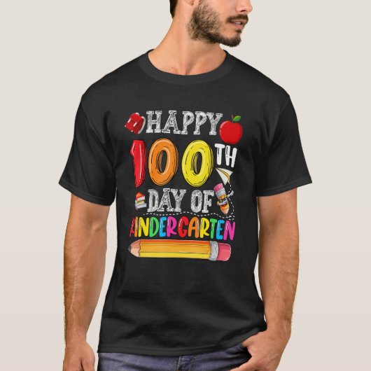 100 dagen voor de 100e dag van de kindertuin t-shirt (Voorkant)