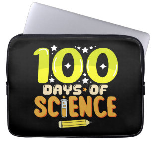 100 dagen wetenschap 100ste dag van school leraar laptop sleeve