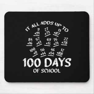 100 dagen Wiskunde van school studeren Muismat