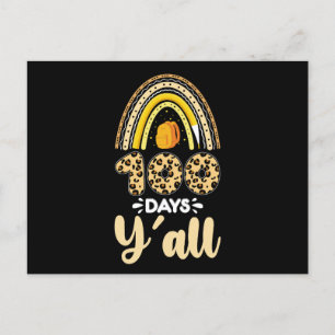 100 dagen Y'all 100ste dag van de school Luipaard Briefkaart