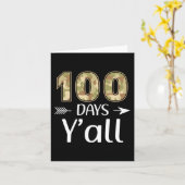 100 dagen Y'all Camo 100e dag schoolleraar St. Kaart (Gele Bloem)