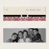 100 Damask Christmas Photo personnalisées Balise c (Devant & derrière)