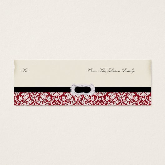 100 Damask Christmas Photo personnalisées Balise c (Devant)