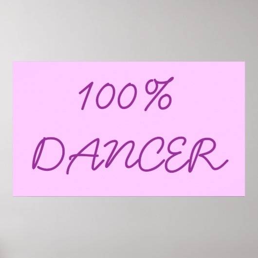 100% DANCER POSTER (Voorkant)