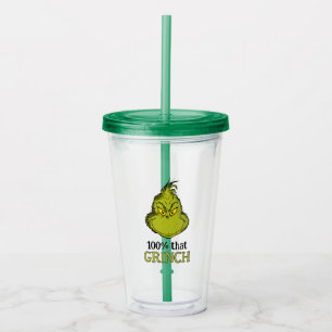 100% dat Grinch Acryl Drinkbeker