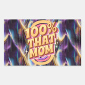 100% dat mam Abstracte Pattern Rechthoekige Sticker (Voorkant)