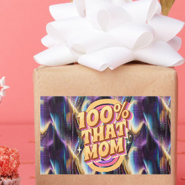 100% dat mam Abstracte Pattern Rechthoekige Sticker