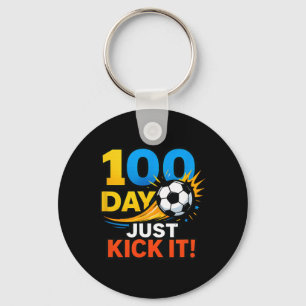 100 Day Just Kick It! Voetbal Blast-viering  Sleutelhanger