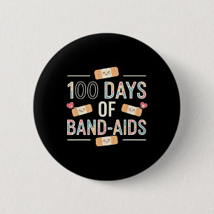 100 Days Band Aids 100th School Nurse Kinder Boys Ronde Button 5,7 Cm