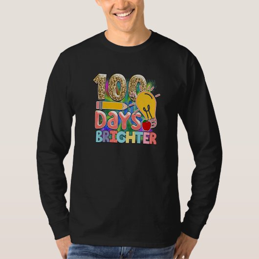 100 Days Bright  Student Teacher T-shirt (Voorkant)