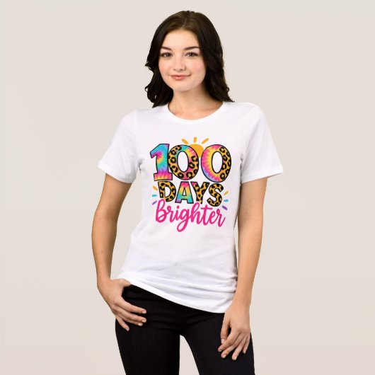 100 Days Brighter School Tri-Blend Shirt (Voorkant volledig)
