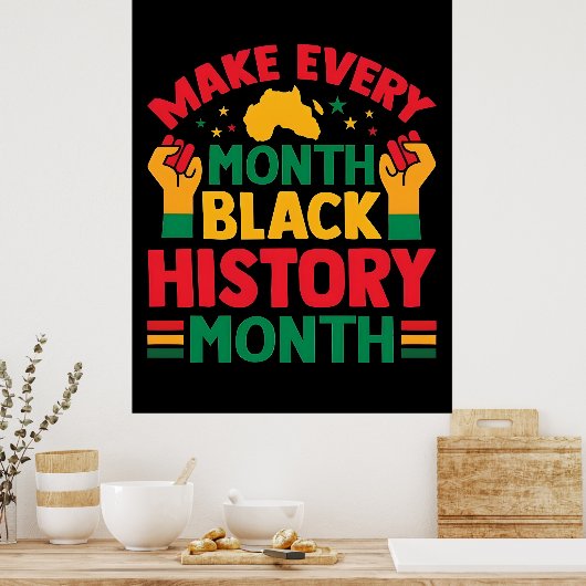 100 Days Learning Black History 2026 Poster  (Keuken)
