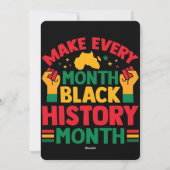 100 Days Learning Black History 2026 Poster  Feestdagenkaart (Achterkant)