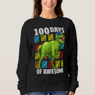 100 Days of Awesome Dinosaur Rex Boys 100th Day Of Trui