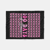100 Days of Bows Coquette 100ste schooldag Fleece Deken (Voorkant (Horizontaal))
