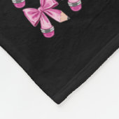 100 Days of Bows Coquette 100ste schooldag Fleece Deken (Hoek)