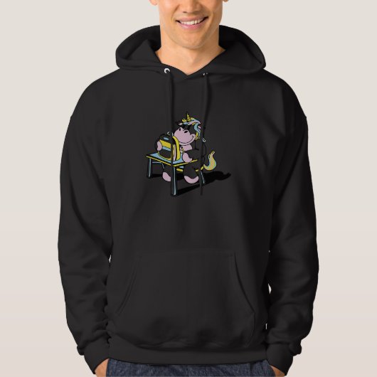 100 days of great learning Unicorn Hoodie (Voorkant)