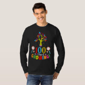 100 Days Of Growing 100 Days Of School Tree Kids T T-shirt (Voorkant volledig)