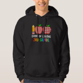 100 Days of Loving 2nd Grade Second Grade Teacher Hoodie (Voorkant)
