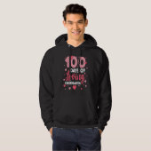 100 Days Of Loving Kindergarten 100th Day Of Schoo Hoodie (Voorkant volledig)