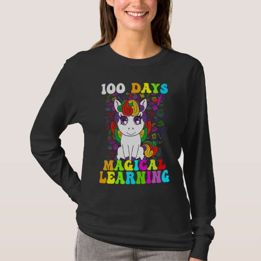100 Days Of Magical Learning 100th Day Of School U T-shirt (Voorkant)