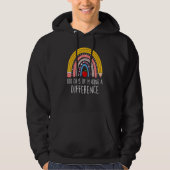 100 Days of Making a Difference Rainbow 100th Day Hoodie (Voorkant)