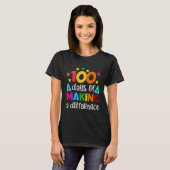 100 Days Of Making A Difference School Teacher 100 T-shirt (Voorkant volledig)