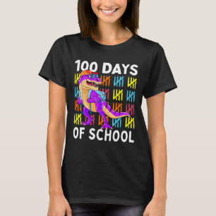 100 Days Of School 100th Day Dino T-shirt