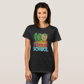 100 Days Of School Apple Pencil  Student Teacher T-shirt (Voorkant volledig)