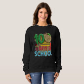 100 Days Of School Apple Pencil  Student Teacher Trui (Voorkant volledig)