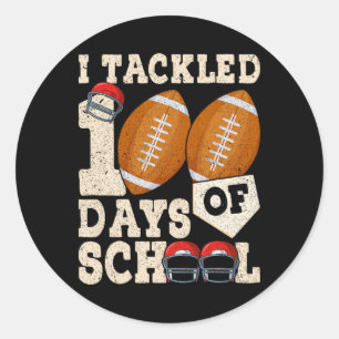 100 Days of School Boys Kinder 100ste Dag van Scho Ronde Sticker