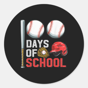 100 Days of School Bysebyll 100th Day Student Kind Ronde Sticker