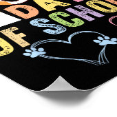 100 Days of School Cats Hearts 100th Days of Schoo Poster (Hoek)