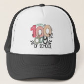 100 days of school celebration gift hat trucker pet (Voorkant)