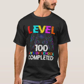 100 Days of School Completed Gamer Boy Level 100 C T-shirt