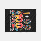 100 Days Of School For Teachers And Students Math  Fleece Deken (Voorkant (Horizontaal))
