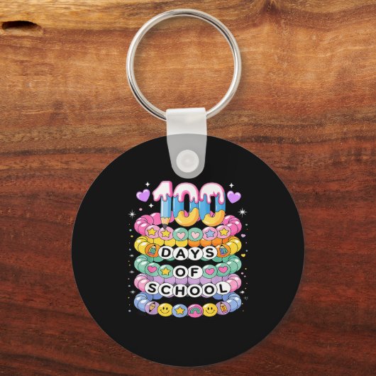 100 Days Of School Friendship Bracelets 100 Days S Sleutelhanger (Voorkant)