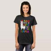 100 Days Of School Funny No Probllama Llama 100th  T-shirt (Voorkant volledig)