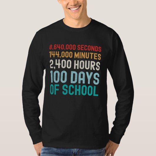 100 Days of School Math T-shirt (Voorkant)
