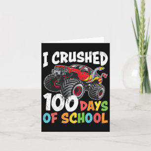 100 Days of School Monster Truck Boys 100ste dag v Kaart
