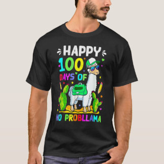 100 Days Of School No Prob Llama Llama Teacher 100 T-shirt
