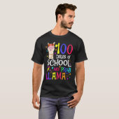 100 Days Of School No Prob Llama Llama Teacher And T-shirt (Voorkant volledig)