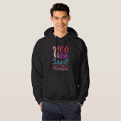 100 Days of School No Probllama Llama 100th Day Of Hoodie (Voorkant volledig)
