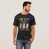 100 Days Of School No Probllama Llama Happy 100th  T-shirt (Voorkant volledig)