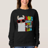 100 Days Of School No Probllama Llama Lover Studen Trui (Voorkant)