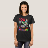 100 Days Of School No Probllama Llama Shirt Llama  (Voorkant volledig)