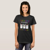 100 Days Of School No Probllama Llama Teachers Stu T-shirt (Voorkant volledig)