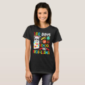 100 Days Of School No Probllama Llama Teachers Stu T-shirt (Voorkant volledig)